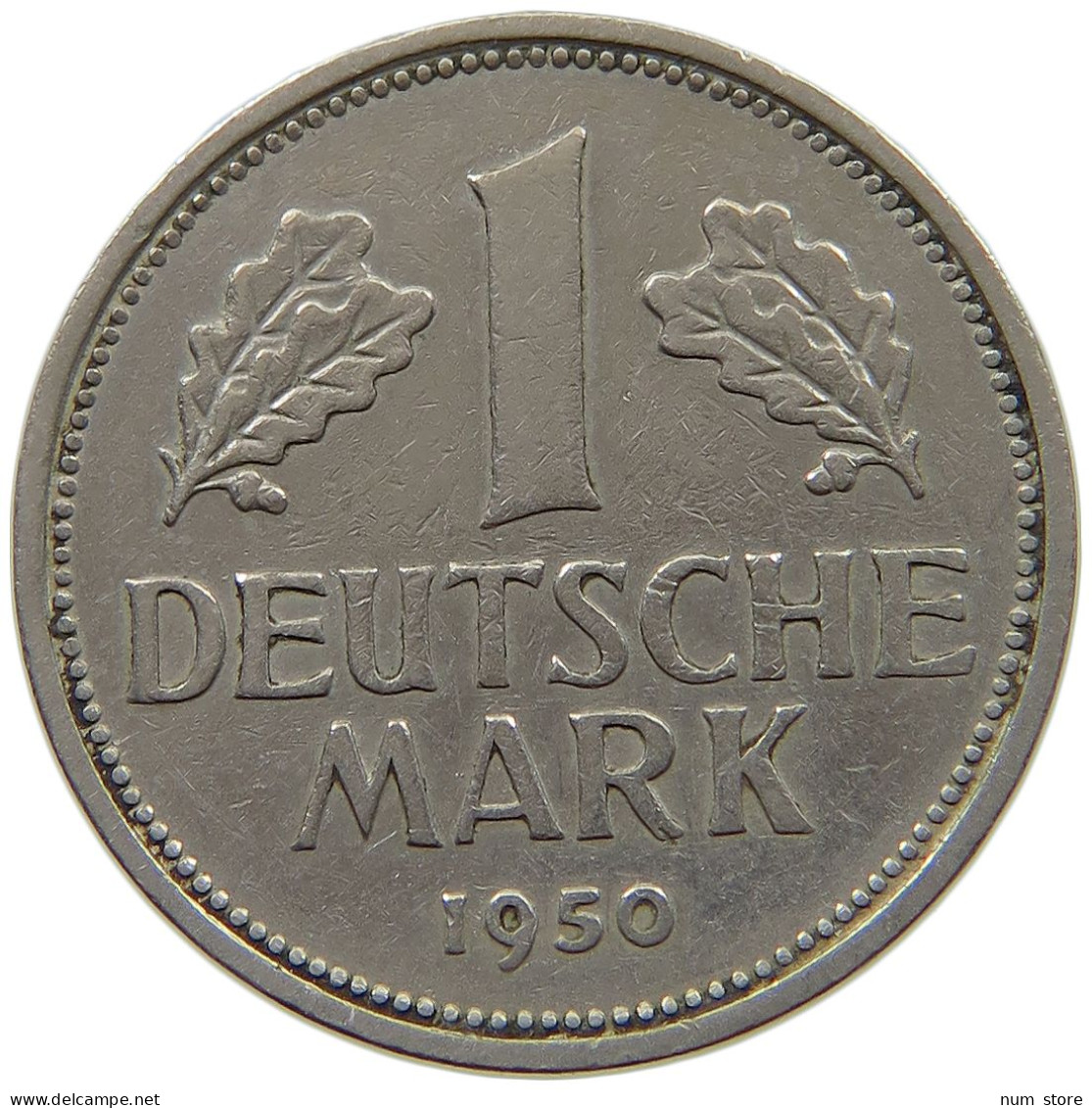 GERMANY WEST 1 MARK 1950 F #a089 0609 - 1 Mark