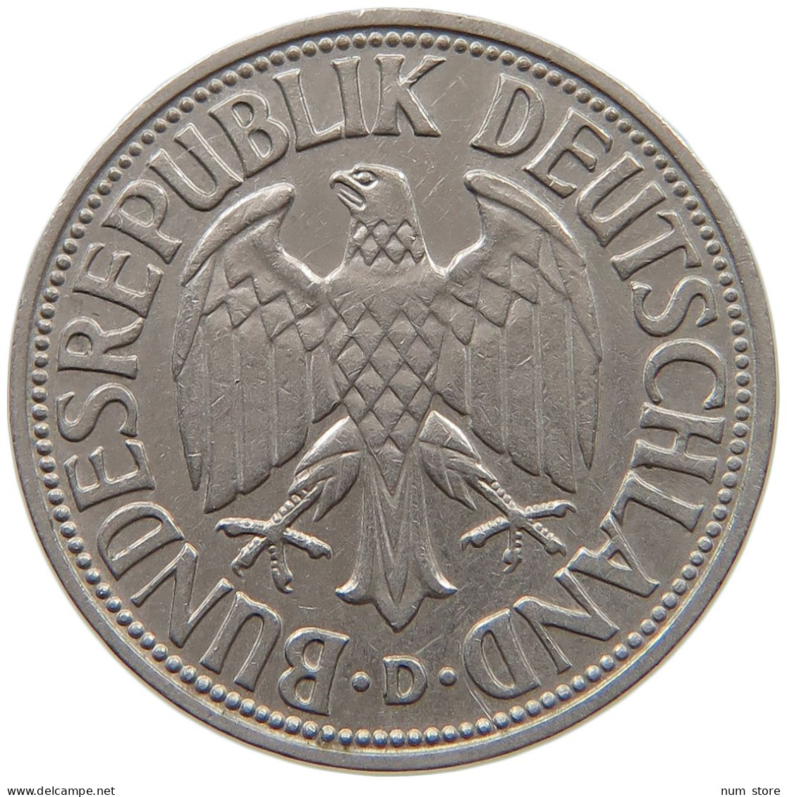 GERMANY WEST 1 MARK 1950 D #s056 0095 - 1 Mark