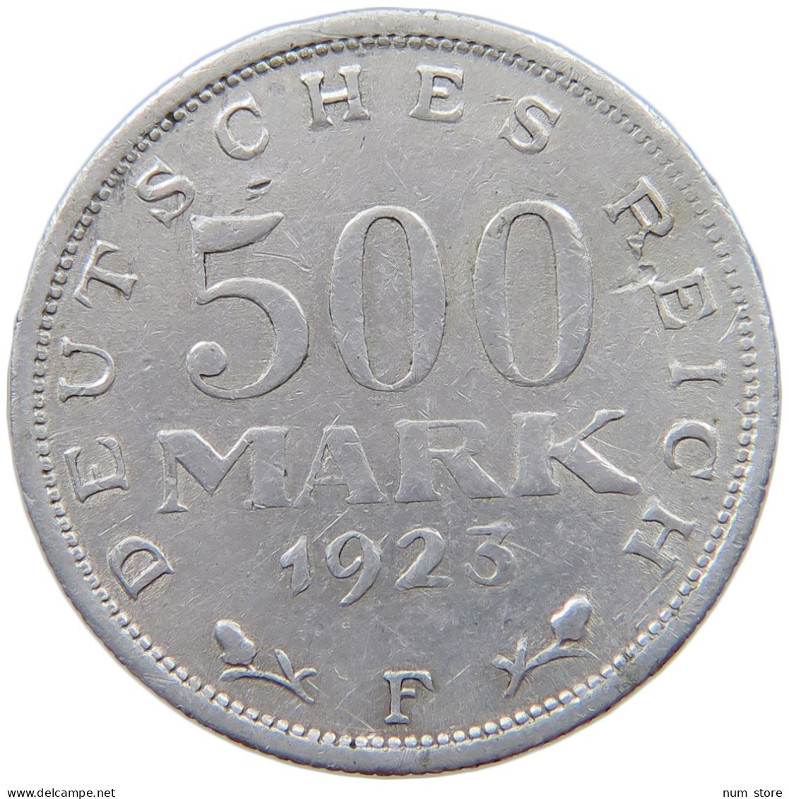 GERMANY WEIMAR 500 MARK 1923 F #s074 0031 - 200 & 500 Mark