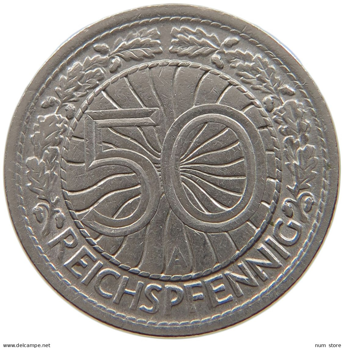 GERMANY WEIMAR 50 PFENNIG 1927 A #a061 0607 - 50 Rentenpfennig & 50 Reichspfennig