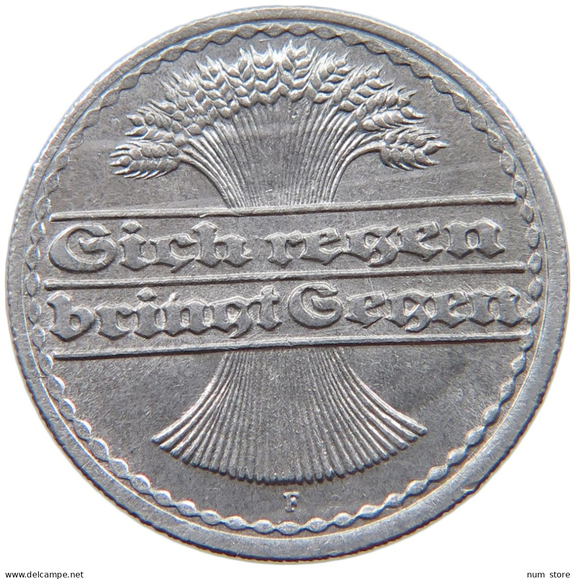 GERMANY WEIMAR 50 PFENNIG 1922 F TOP #a053 0563 - 50 Rentenpfennig & 50 Reichspfennig