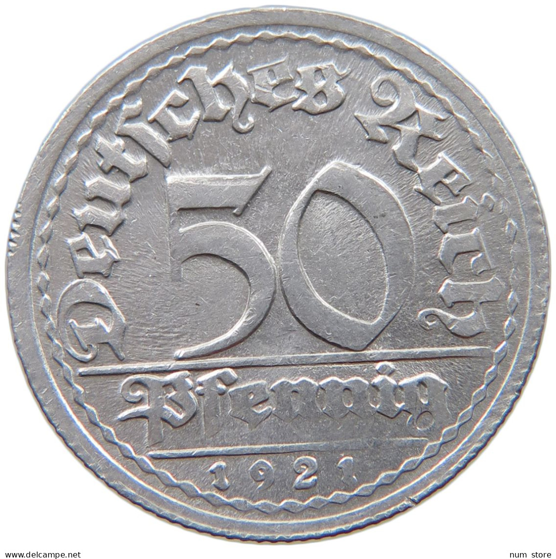 GERMANY WEIMAR 50 PFENNIG 1921 G TOP #a053 0519 - 50 Rentenpfennig & 50 Reichspfennig