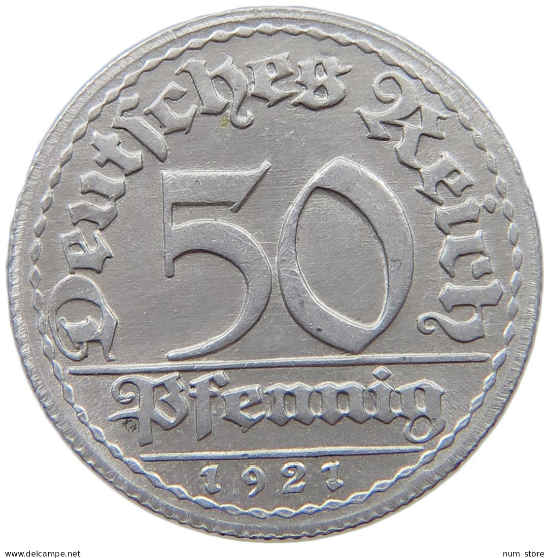 GERMANY WEIMAR 50 PFENNIG 1921 D #s074 0101 - 50 Rentenpfennig & 50 Reichspfennig