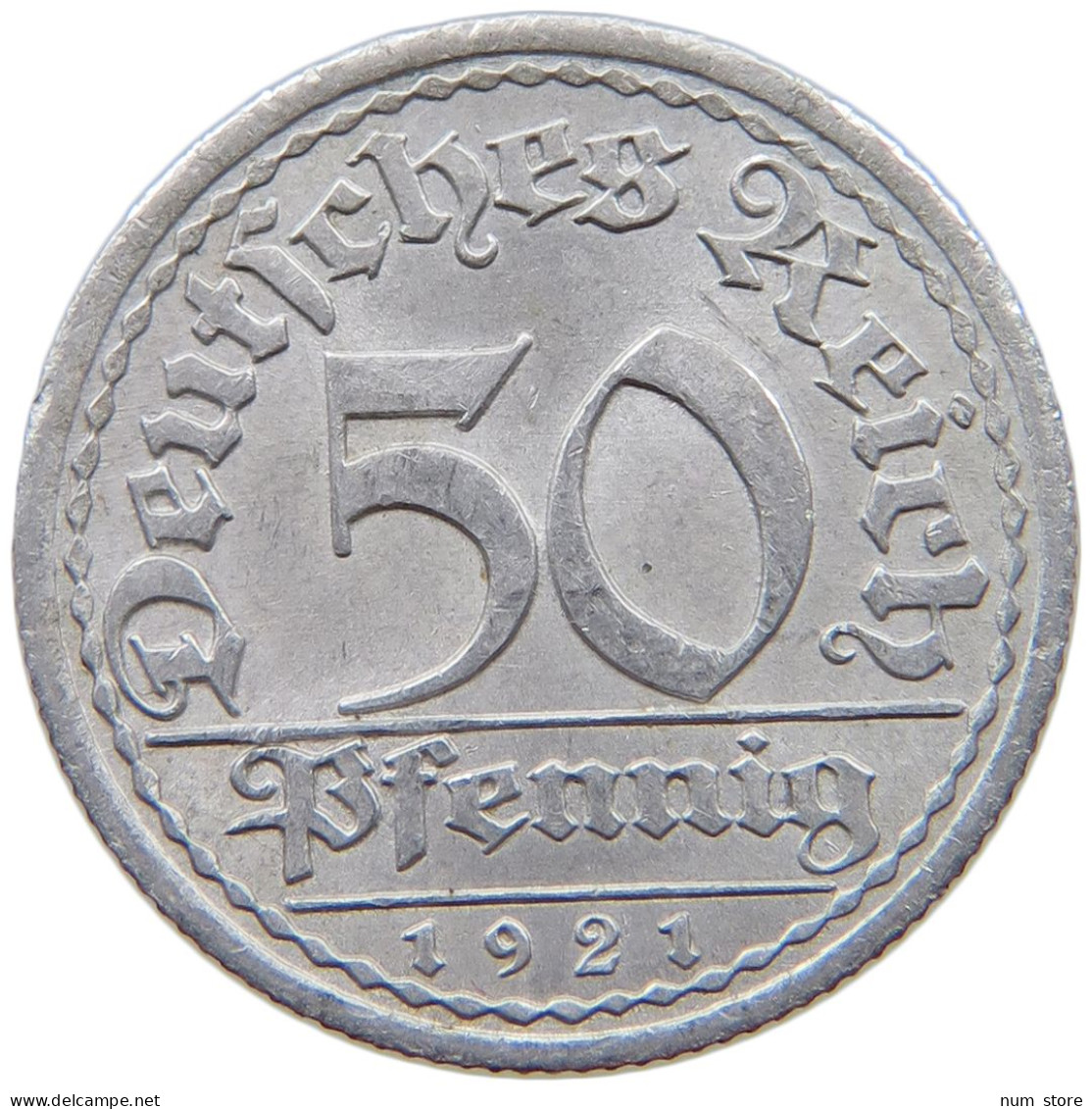 GERMANY WEIMAR 50 PFENNIG 1921 A #a070 0655 - 50 Rentenpfennig & 50 Reichspfennig