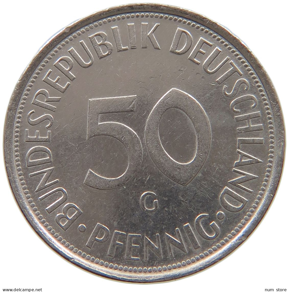 GERMANY WEST 50 PFENNIG 1972 G #a072 0671 - 50 Pfennig