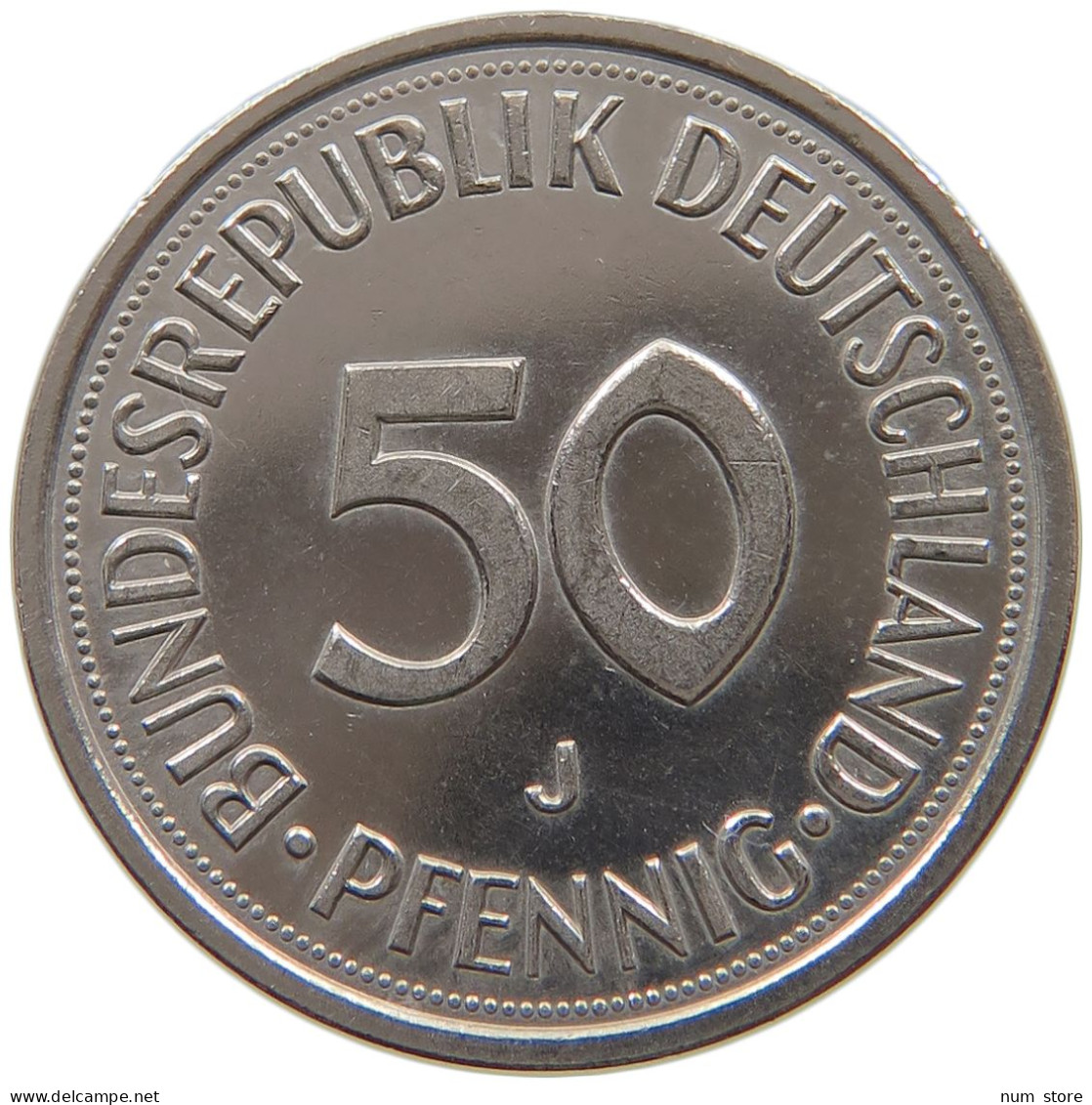 GERMANY WEST 50 PFENNIG 1977 J #a072 0699 - 50 Pfennig
