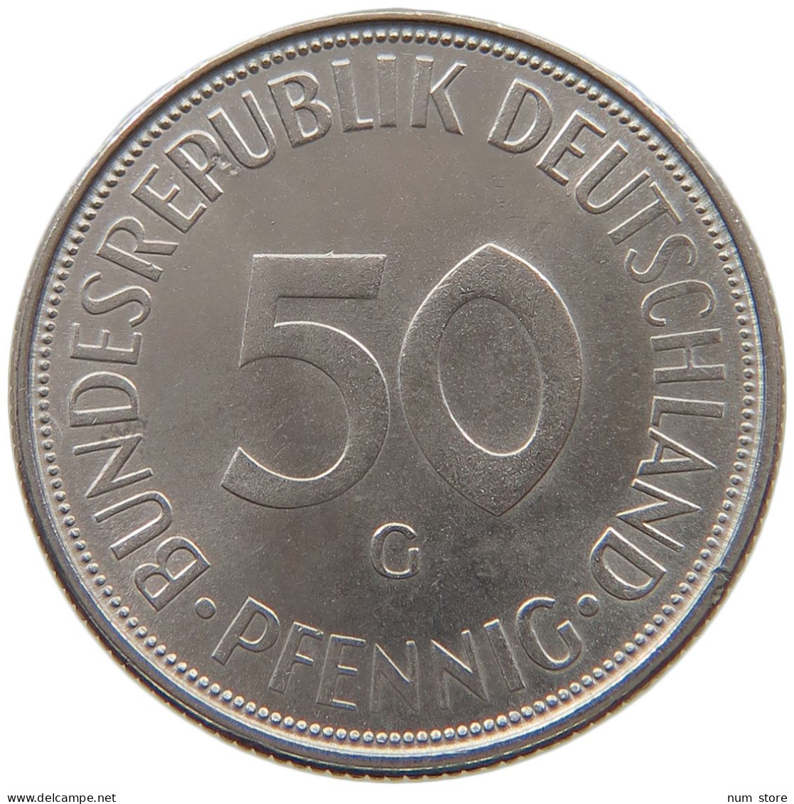 GERMANY WEST 50 PFENNIG 1971 G #a072 0659 - 50 Pfennig