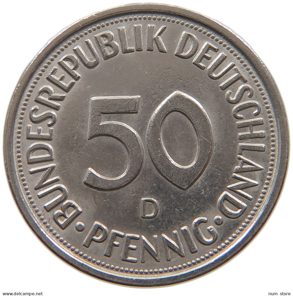 GERMANY WEST 50 PFENNIG 1975 D #a072 0683 - 50 Pfennig