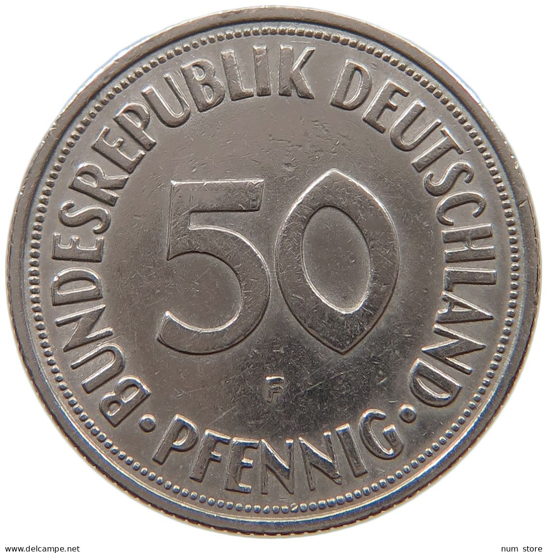 GERMANY WEST 50 PFENNIG 1966 F #a061 0611 - 50 Pfennig