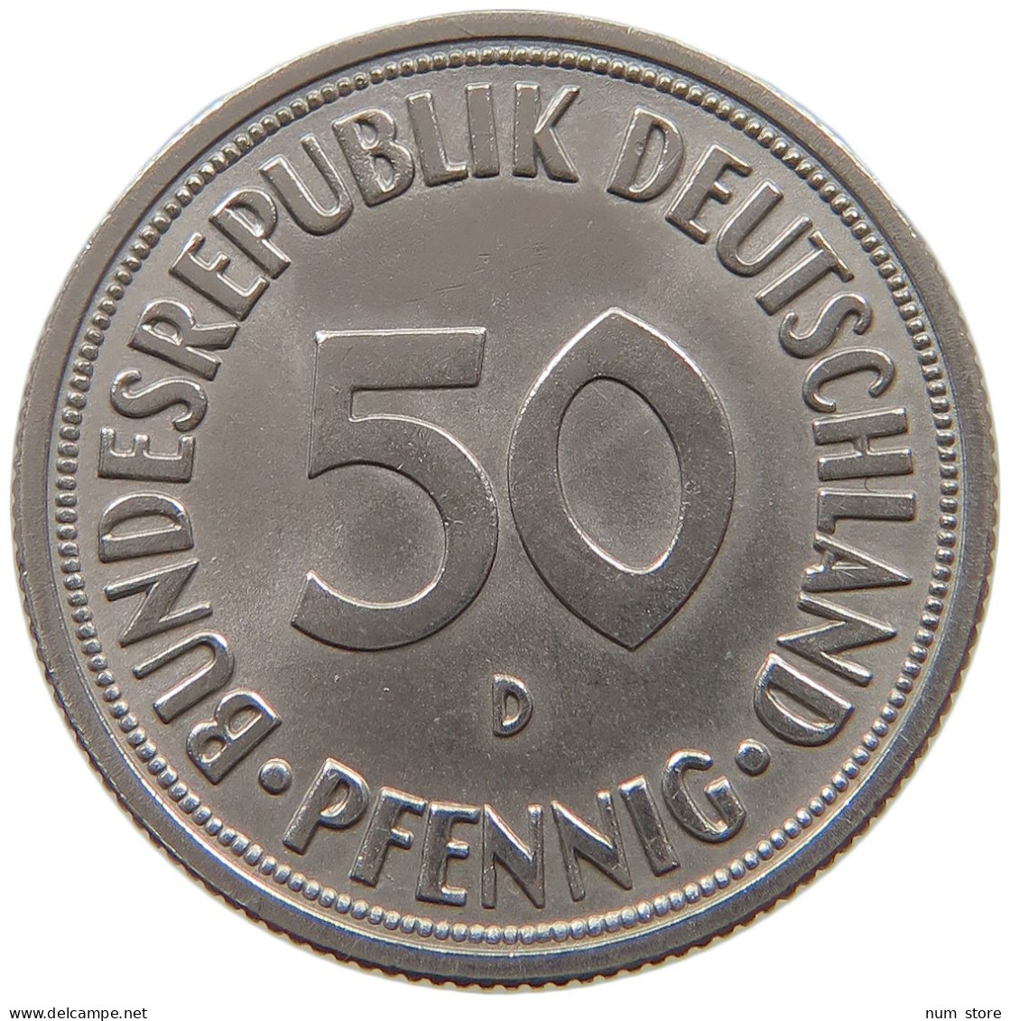 GERMANY WEST 50 PFENNIG 1967 D #a072 0697 - 50 Pfennig