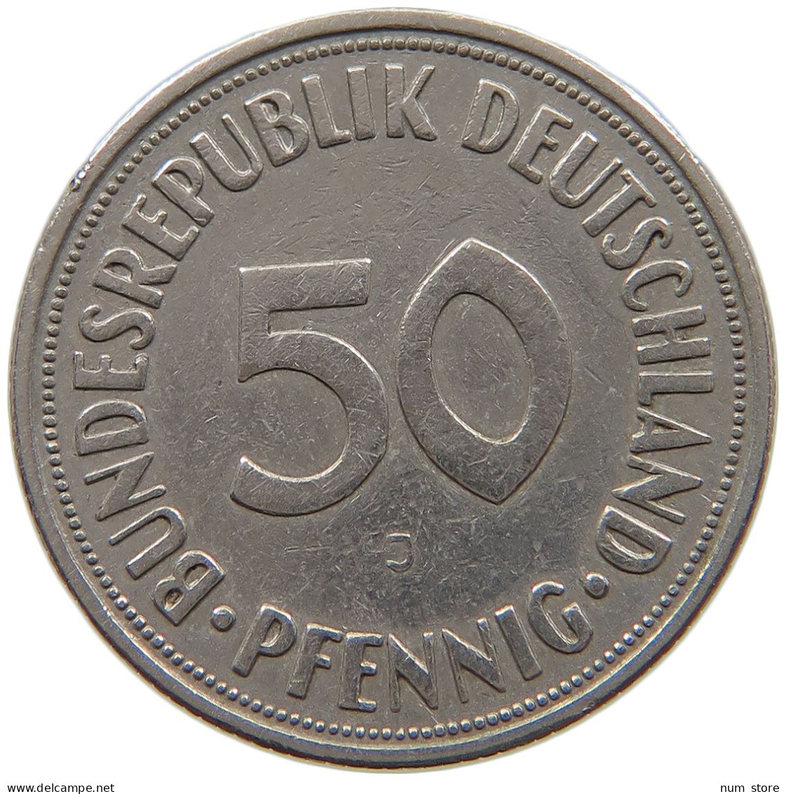 GERMANY WEST 50 PFENNIG 1950 J #a072 0691 - 50 Pfennig