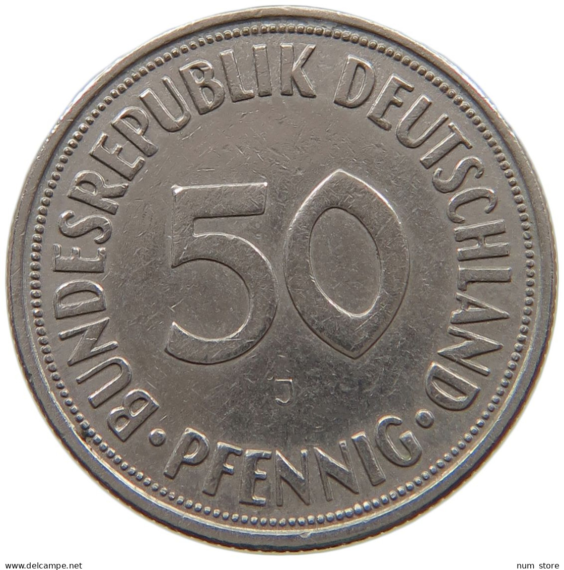 GERMANY WEST 50 PFENNIG 1950 J #a072 0687 - 50 Pfennig