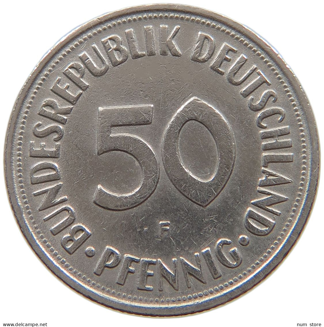 GERMANY WEST 50 PFENNIG 1950 F #a061 0625 - 50 Pfennig