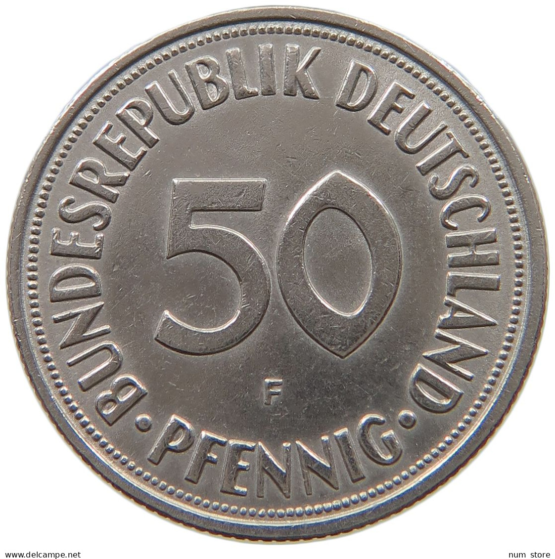GERMANY WEST 50 PFENNIG 1950 F #a046 0575 - 50 Pfennig