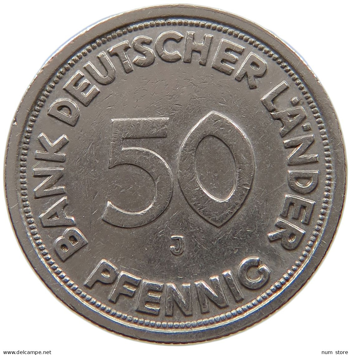 GERMANY WEST 50 PFENNIG 1949 J #a061 0729 - 50 Pfennig
