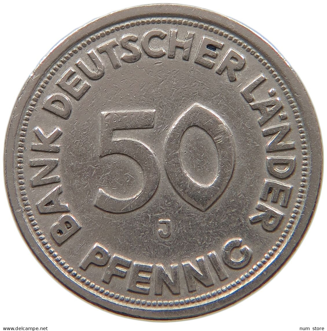 GERMANY WEST 50 PFENNIG 1949 J #a072 0689 - 50 Pfennig