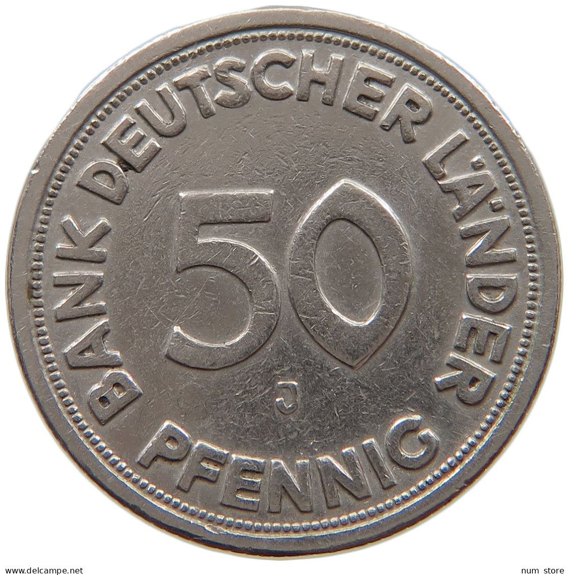 GERMANY WEST 50 PFENNIG 1949 J #a061 0627 - 50 Pfennig