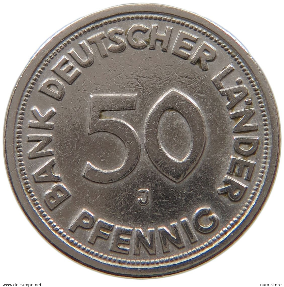 GERMANY WEST 50 PFENNIG 1949 J #a072 0675 - 50 Pfennig