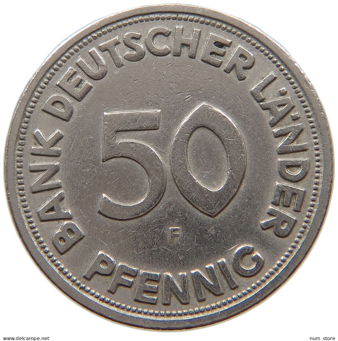 GERMANY WEST 50 PFENNIG 1949 F #a061 0613 - 50 Pfennig