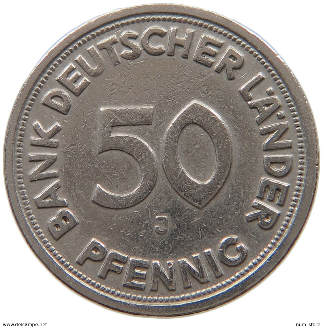 GERMANY WEST 50 PFENNIG 1949 J #a072 0663 - 50 Pfennig
