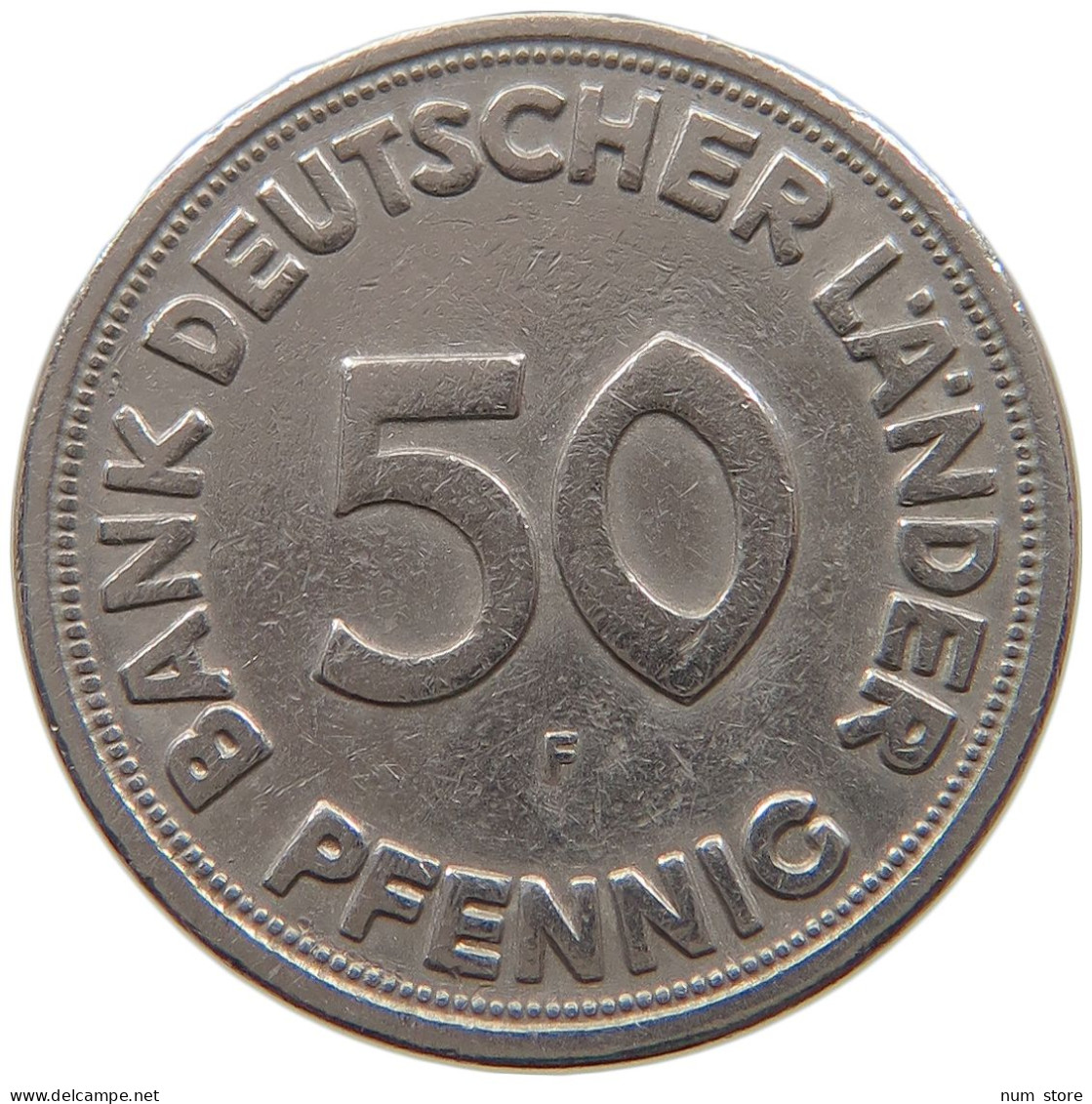 GERMANY WEST 50 PFENNIG 1949 F #a072 0657 - 50 Pfennig