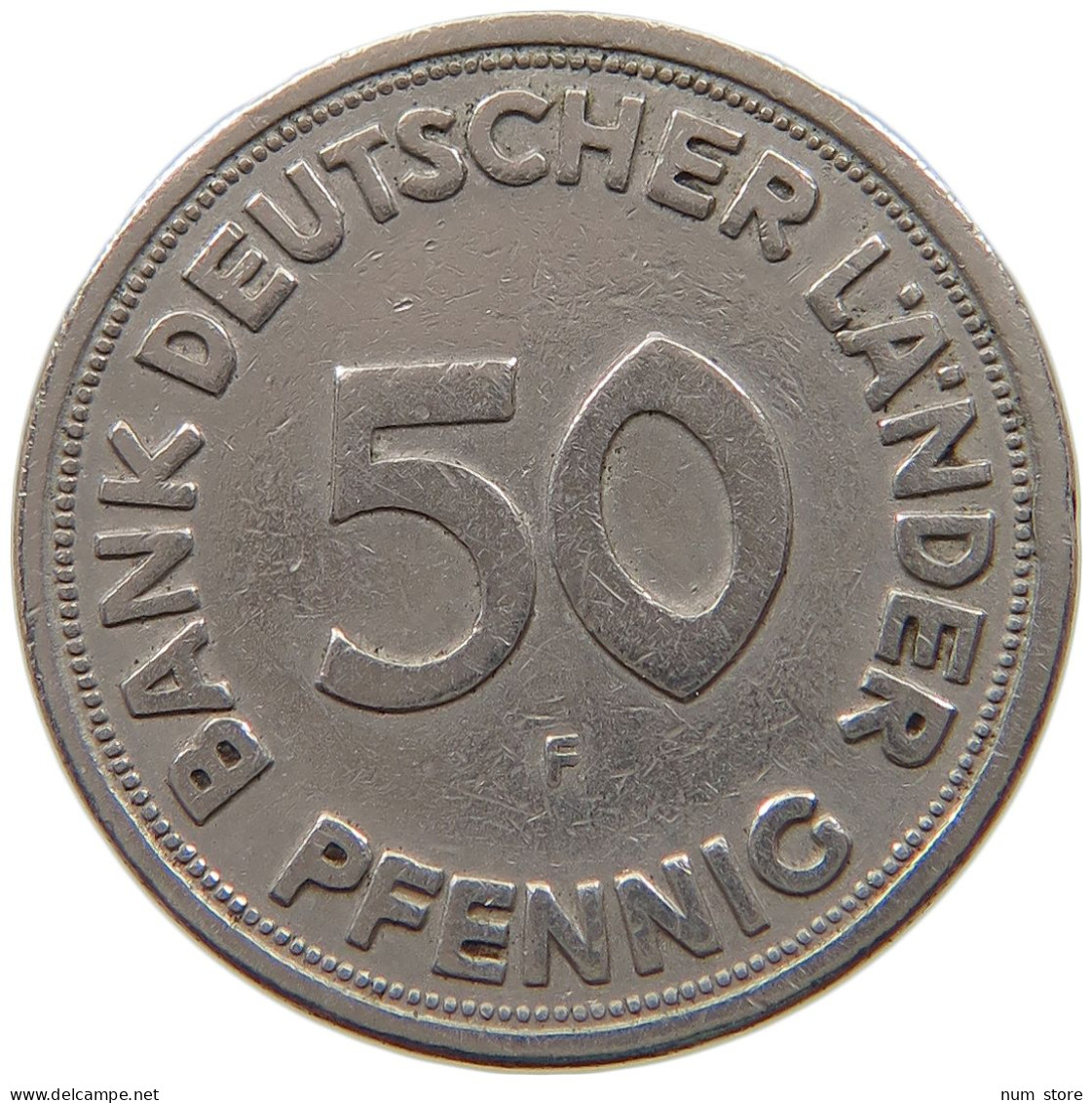 GERMANY WEST 50 PFENNIG 1949 F #a046 0583 - 50 Pfennig