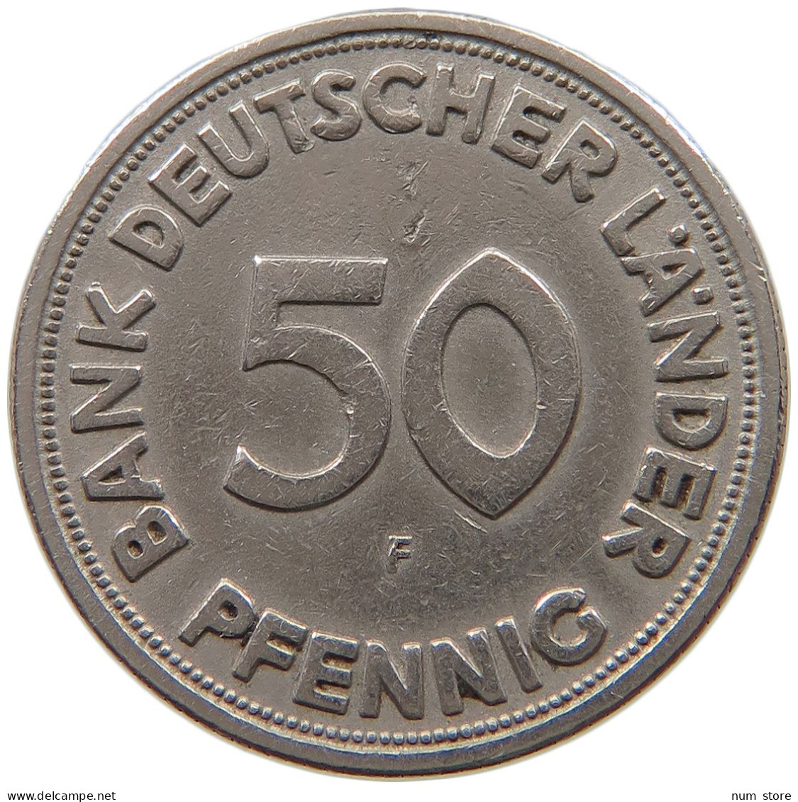 GERMANY WEST 50 PFENNIG 1949 F #a046 0579 - 50 Pfennig