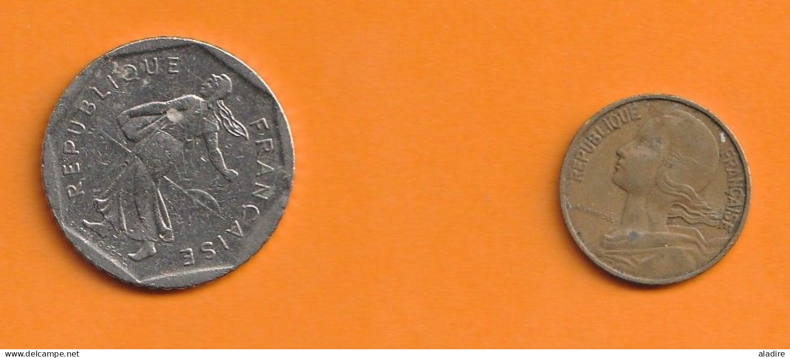 LOT - 2 Francs 1983 Et 10 Centimes 1963 = 1 € - Otros & Sin Clasificación