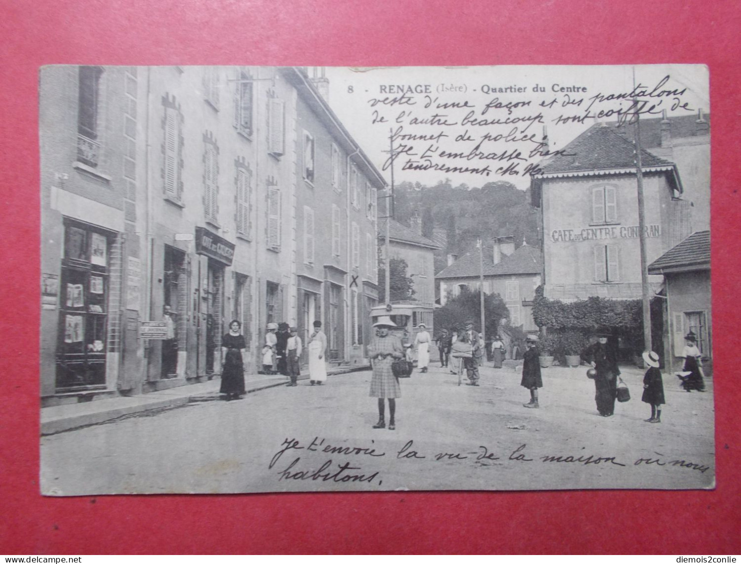 Carte Postale - RENAGE (38) - Quartier Du Centre - Belle Animation (4865) - Renage