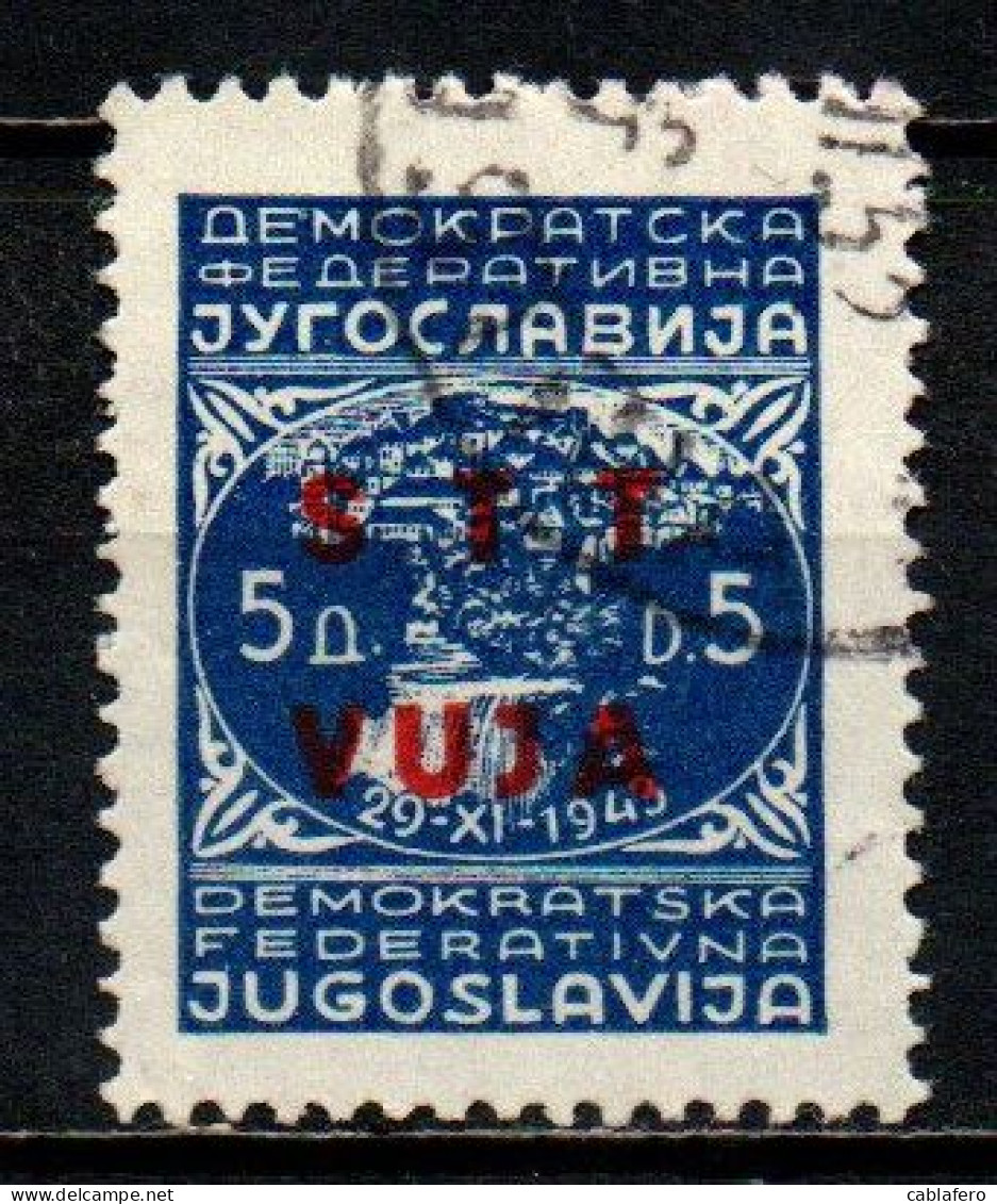 TRIESTE - ZONA B - 1949 - FRANCOBOLLO DELLA JUGOSLAVIA CON SOVRASTAMPA - USATO - Gebraucht