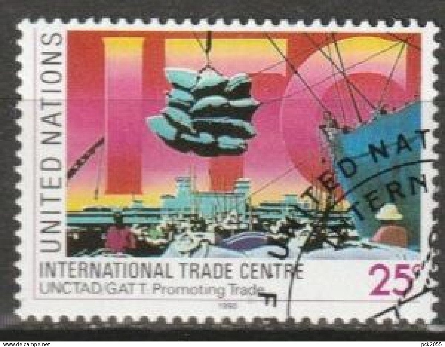 UNO New York 1990 MiNr.597 O Gestempelt Internationales Handelszentrum ITC ( 5824)Versand 1,00€-1,20€ - Used Stamps