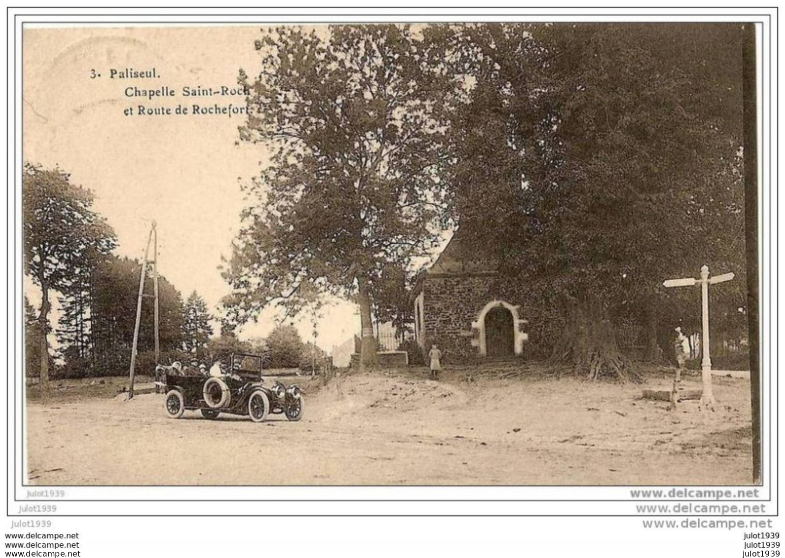 Julot1939 ....  PALISEUL ..-- OLDTIMER . Chapelle Saint - Roch . 1919 Vers PARIS . Voir Verso . - Paliseul
