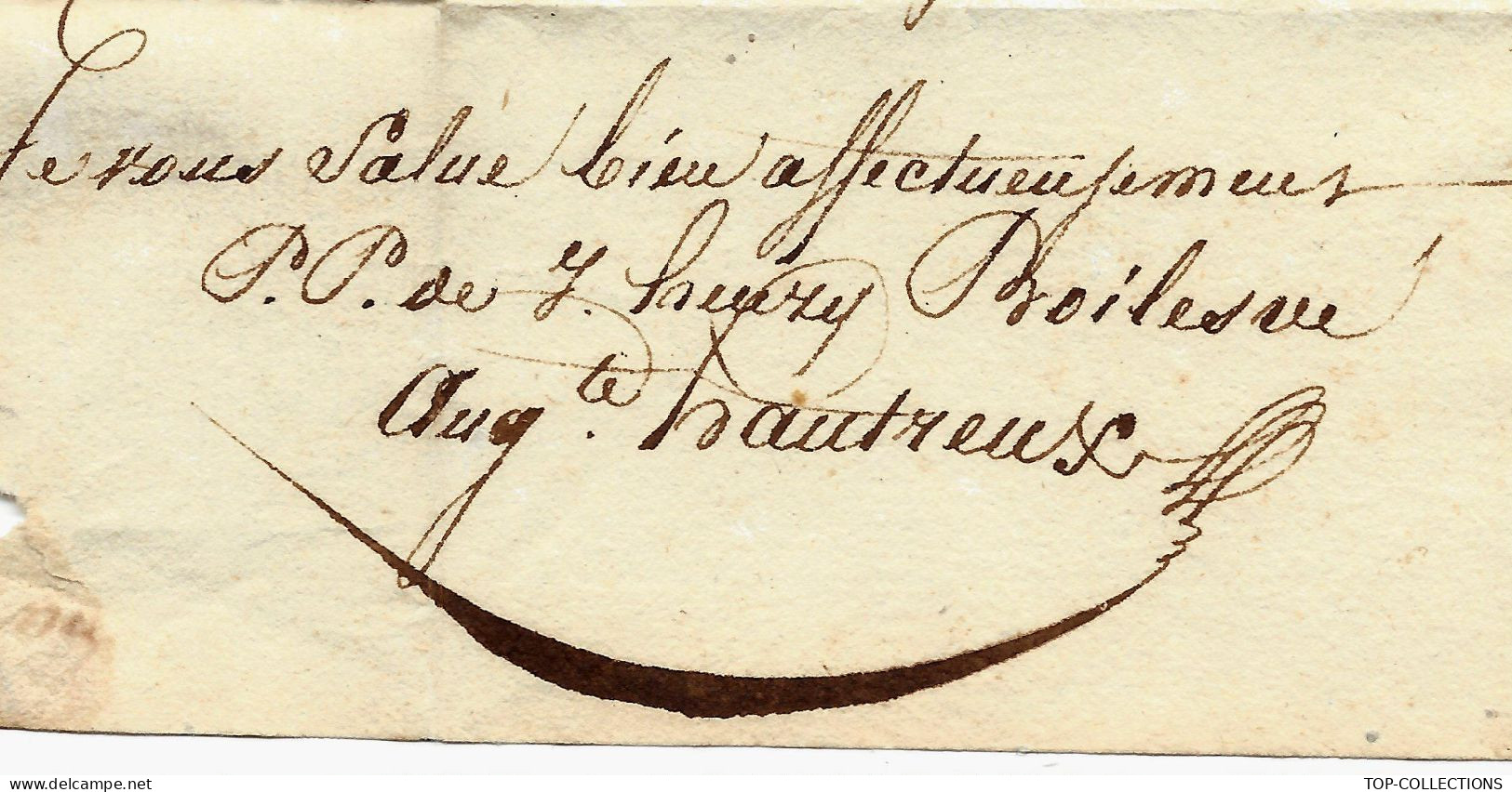 1824 LETTRE Saumur Maine Et Loire Toiles De Beaufort Henry Boilesve Pour Bayonne Moulon V.HISTORIQUE - 1800 – 1899