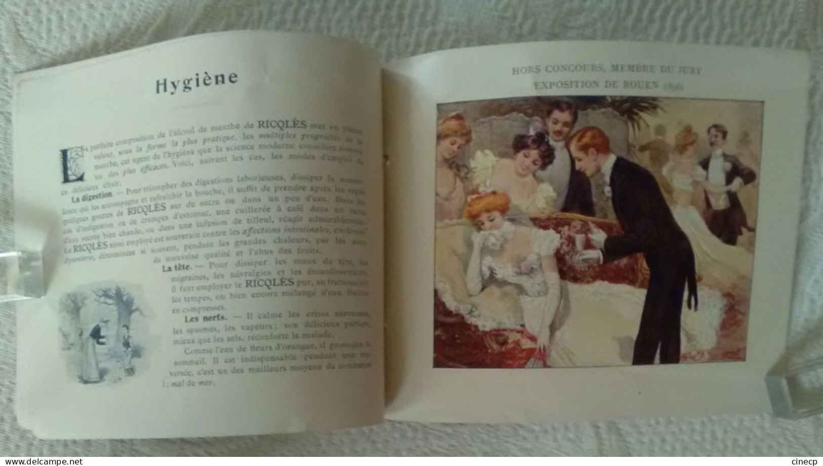 Rare Dépliant Publicité Exposition Universelle 1900 ALCOOL DE MENTHE Ricqlès Plan Art Nouveau Superbe Usine Saint Ouen - Alcolici