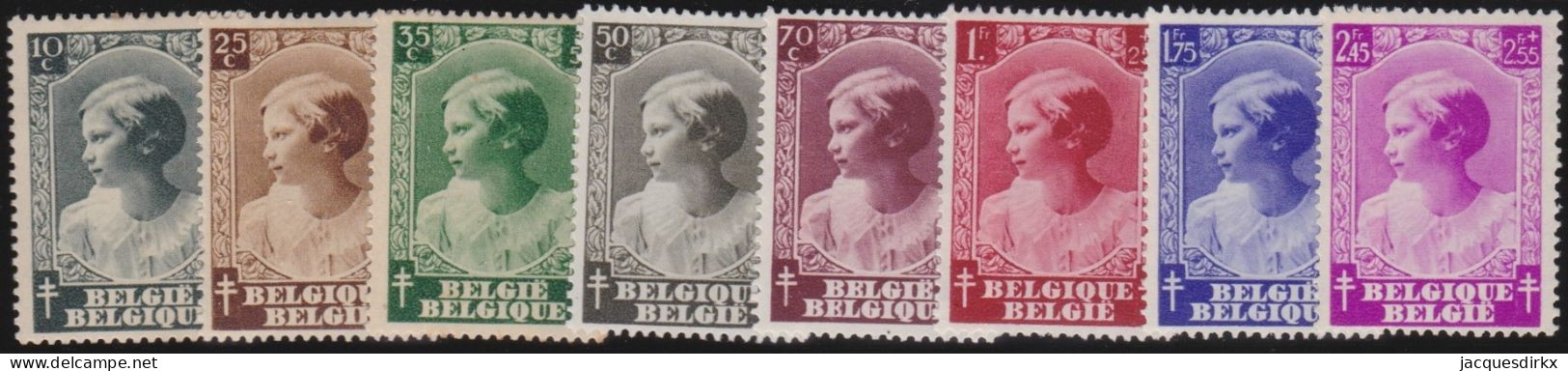 Belgie  .   OBP    .    458/465   .    *      .   Ongebruikt Met Gom    .   /   .    Neuf Avec Gomme - Nuevos