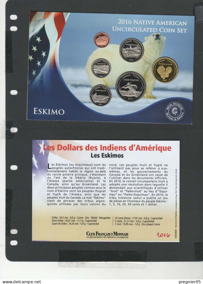 USA - Blister 6 Pièces Dollars Indiens D'Amérique 2016 - Eskimo - Collezioni, Lotti Misti