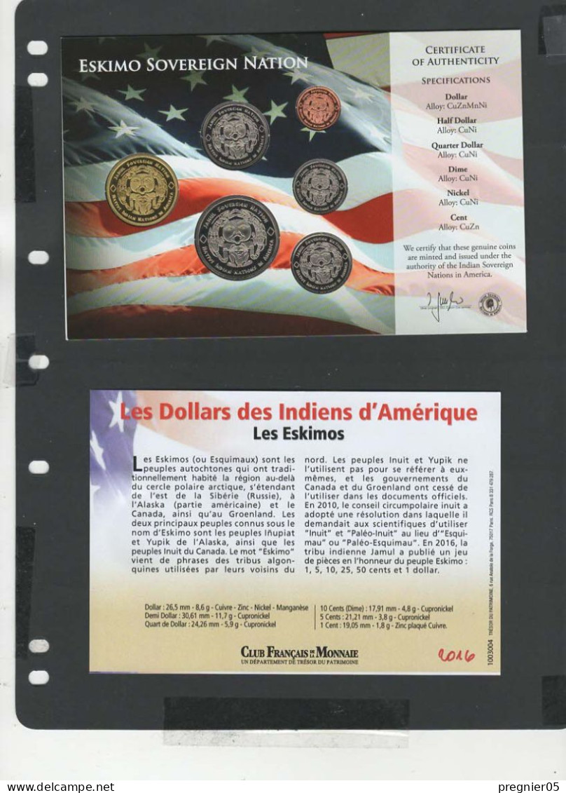 USA - Blister 6 Pièces Dollars Indiens D'Amérique 2016 - Eskimo - Collections