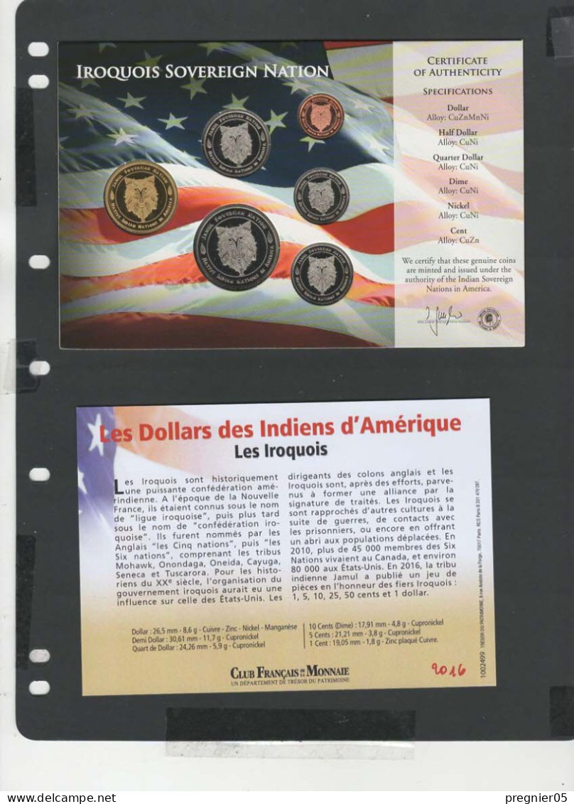 USA - Blister 6 Pièces Dollars Indiens D'Amérique 2016 - Iroquois - Collezioni, Lotti Misti