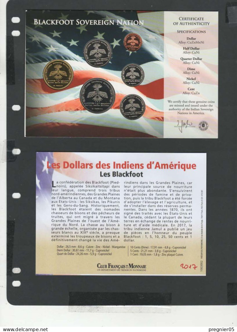 USA - Blister 6 Pièces Dollars Indiens D'Amérique 2017 - Blackfoot - Verzamelingen