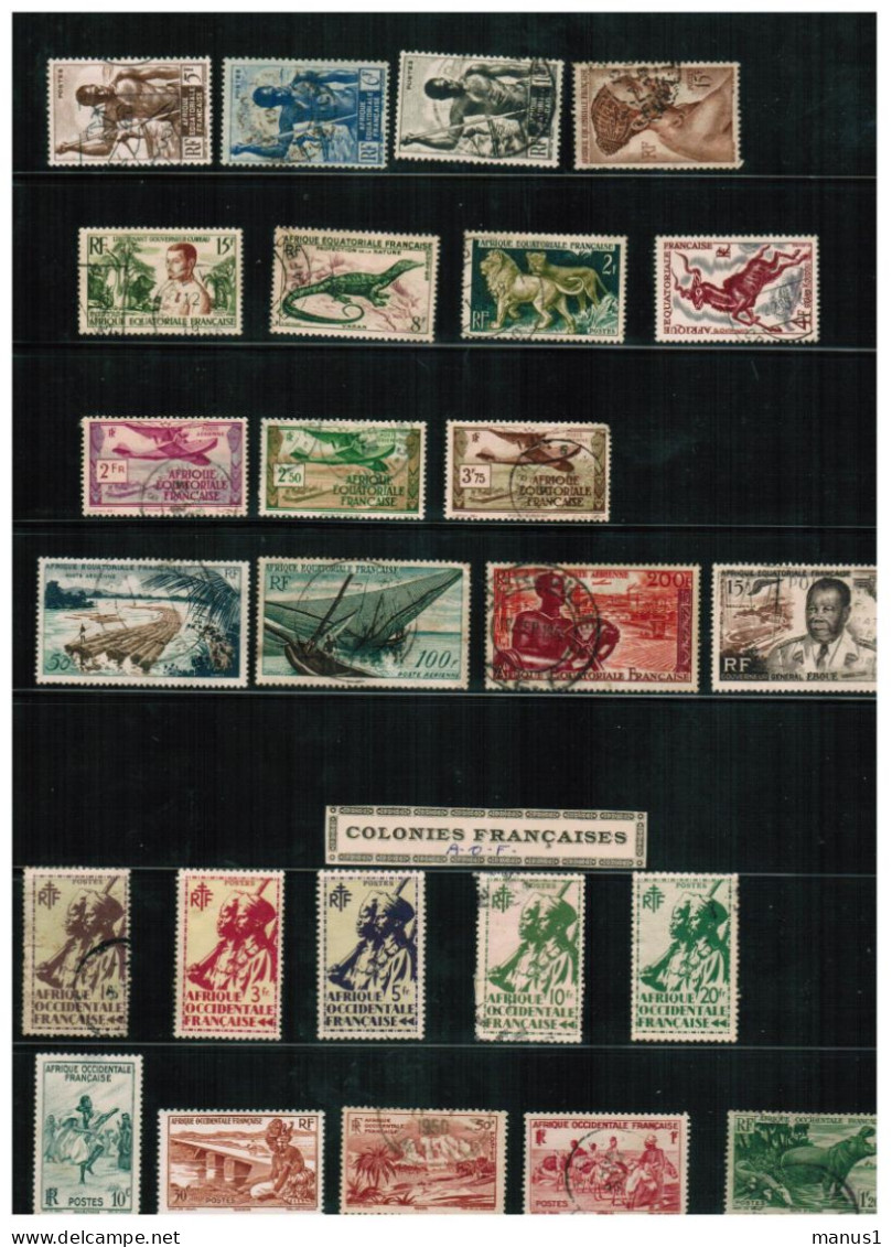 Collection Colonies Françaises Dans Un Album - Cote 4386€ - Collections