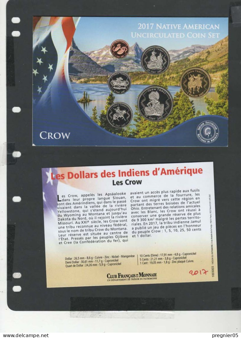 Baisse De Prix USA - Blister 6 Pièces Dollars Indiens D'Amérique 2017 - Crow - Collections