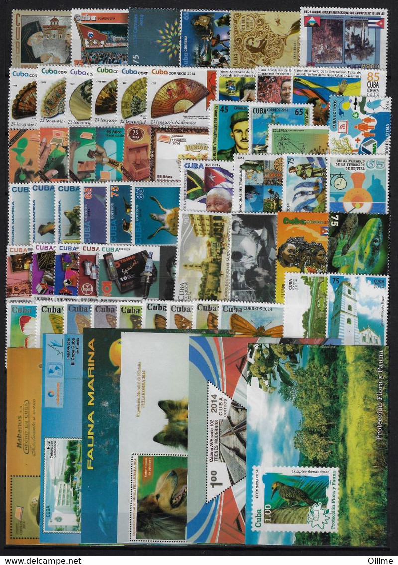 CUBA. EMISIONES DEL 2014. MNH. VALOR CATÁLOGO EDIFIL 184 € - Años Completos