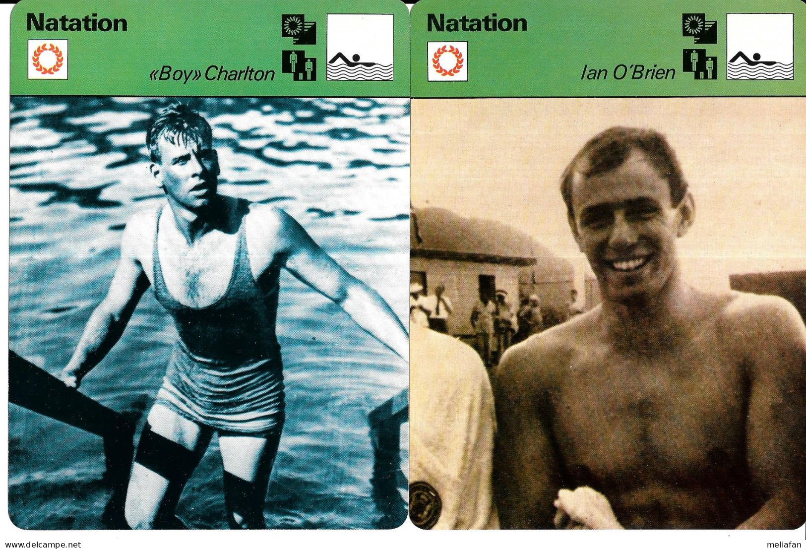 GF1932 - FICHES RENCONTRE - DAWN FRASER - BOY CHARLTON - IAN O'BRIEN - MIKE WENDEN - SHANE GOULD - Schwimmen