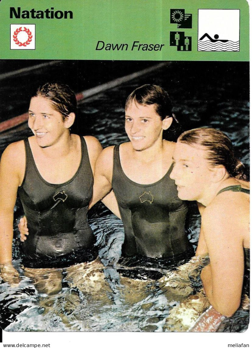 GF1932 - FICHES RENCONTRE - DAWN FRASER - BOY CHARLTON - IAN O'BRIEN - MIKE WENDEN - SHANE GOULD - Zwemmen