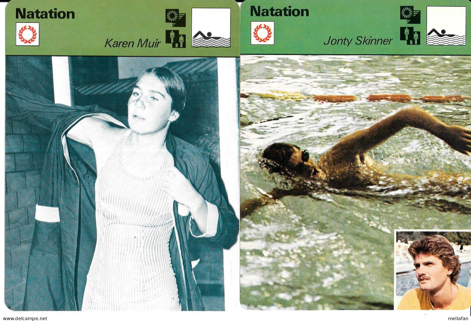 GF1931 - FICHES RENCONTRE - DAVID WILKIE - KAREN MUIR - JONTY SKINNER - MURRAY ROSE - Nuoto
