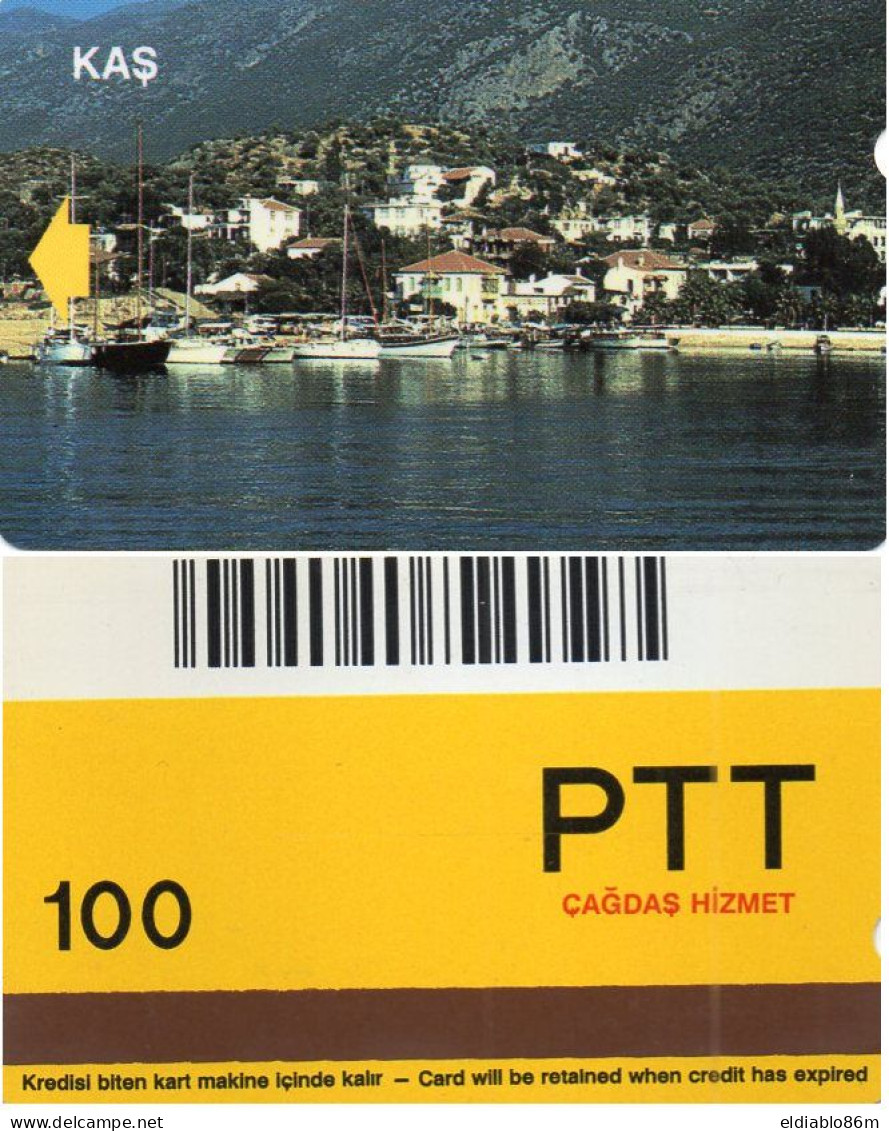 TURKEY - ALCATEL - BARCODE CARD - KAS - ANTI-PHELLOS - 100 UNITS - BROWN - Turkey