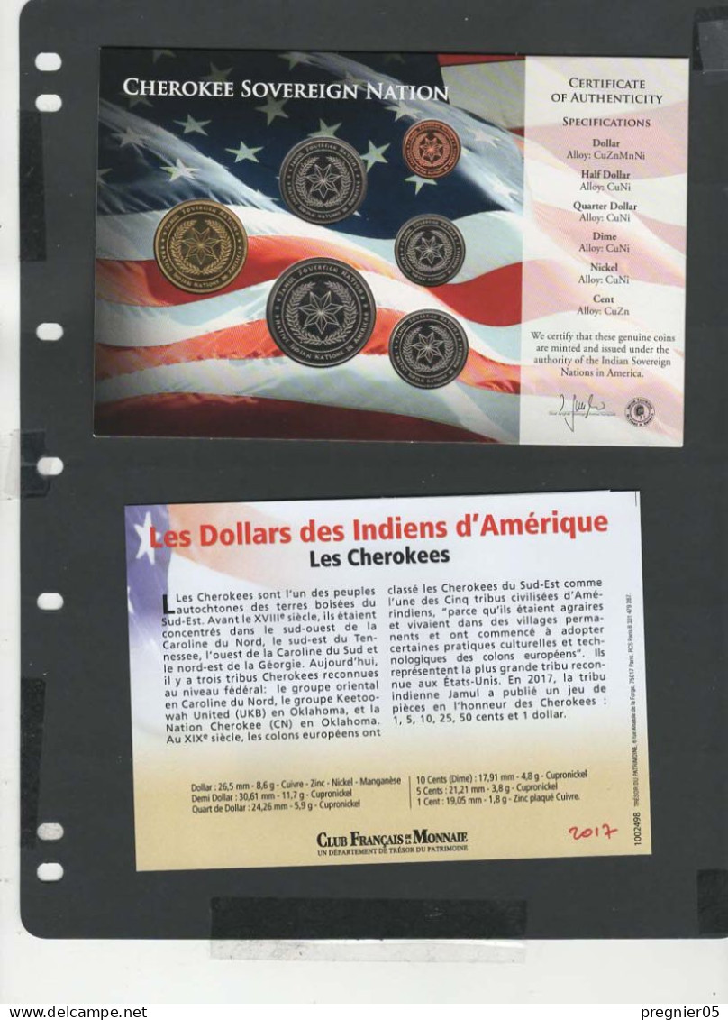 USA - Blister 6 Pièces Dollars Indiens D'Amérique 2017 - Cherokee - Sammlungen