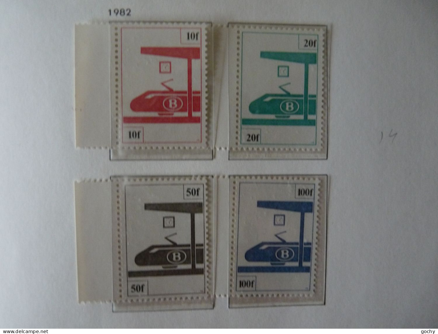 BELGIUM :   1982 - CHEMINS DE FER - CF   455 à 458 ** - COTE: 14,00€ - Mint