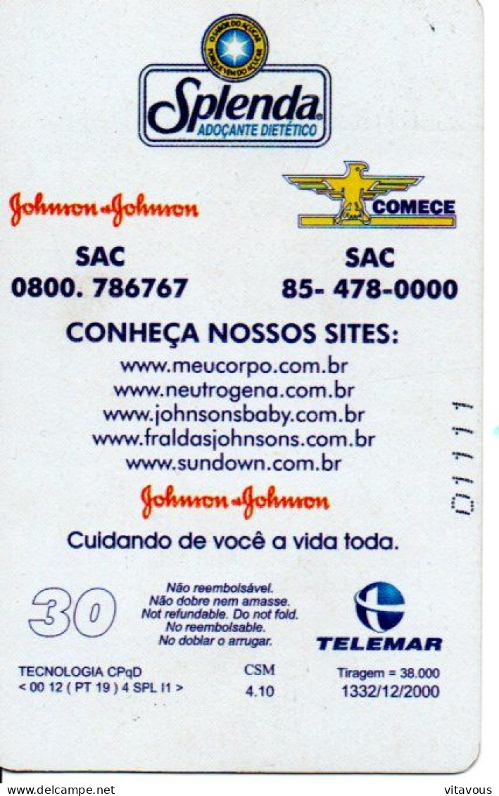 Café Coffee Sucre Suggar Johnnon Johnnon Télécarte Brésil Phonecard Telefonkarte (G 980) - Brésil