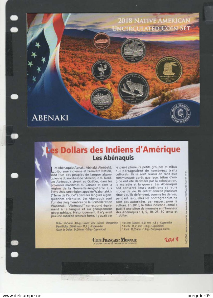 Baisse De Prix USA - Blister 6 Pièces Dollars Indiens D'Amérique 2018 - Abenaki - Verzamelingen